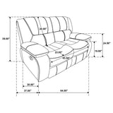 Camila Upholstered Motion Reclining Loveseat Red | Red | 610242