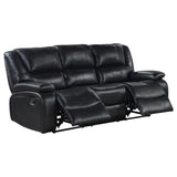 Camila Upholstered Motion Reclining Sofa Black | Black | 610244