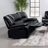 Camila Upholstered Motion Reclining Loveseat Black | Black | 610245