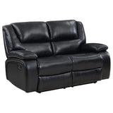 Camila Upholstered Motion Reclining Loveseat Black | Black | 610245