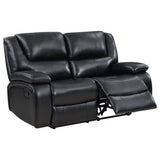 Camila Upholstered Motion Reclining Loveseat Black | Black | 610245