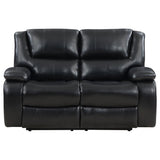 Camila Upholstered Motion Reclining Loveseat Black | Black | 610245