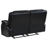 Camila Upholstered Motion Reclining Loveseat Black | Black | 610245