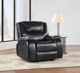 Camila Upholstered Glider Recliner Chair Black | King | Black | 610246