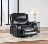 Camila Upholstered Glider Recliner Chair Black | King | Black | 610246