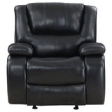 Camila Upholstered Glider Recliner Chair Black | King | Black | 610246