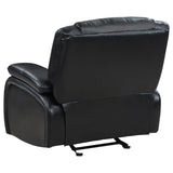 Camila Upholstered Glider Recliner Chair Black | King | Black | 610246