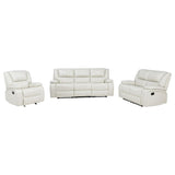 Camila 3-piece Upholstered Reclining Sofa Set White | 3-piece | 610247-S3
