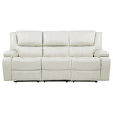 Camila Upholstered Motion Reclining Sofa White | White | 610247