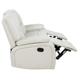 Camila Upholstered Motion Reclining Sofa White | White | 610247