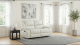 Camila Upholstered Motion Reclining Loveseat White | White | 610248