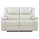 Camila Upholstered Motion Reclining Loveseat White | White | 610248