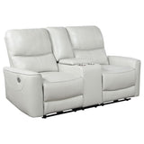 Greenfield Upholstered Power Reclining Loveseat Dove Grey | Grey | Dove Grey | 610262P
