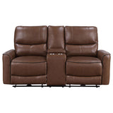Greenfield Upholstered Power Reclining Loveseat Saddle Brown | Brown | Saddle Brown | 610265P