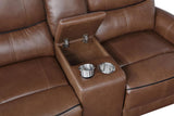 Greenfield Upholstered Power Reclining Loveseat Saddle Brown | Brown | Saddle Brown | 610265P