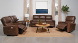 Greenfield Upholstered Power Reclining Loveseat Saddle Brown | Brown | Saddle Brown | 610265P