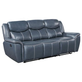 Sloane 3-piece Upholstered Reclining Sofa Set Blue | Blue | 610271-S3