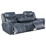 Sloane Upholstered Padded Arm Reclining Sofa Blue | Blue | 610271