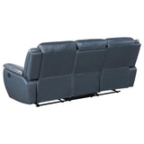 Sloane Upholstered Padded Arm Reclining Sofa Blue | Blue | 610271