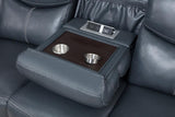 Sloane Upholstered Padded Arm Reclining Sofa Blue | Blue | 610271