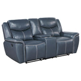 Sloane Upholstered Padded Arm Reclining Loveseat Blue | Blue | 610272