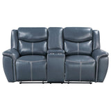 Sloane Upholstered Padded Arm Reclining Loveseat Blue | Blue | 610272