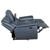 Sloane Upholstered Padded Arm Reclining Loveseat Blue | Blue | 610272