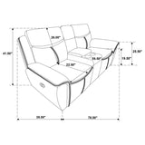 Sloane Upholstered Padded Arm Reclining Loveseat Blue | Blue | 610272