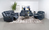 Sloane Upholstered Padded Arm Reclining Loveseat Blue | Blue | 610272
