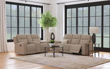 Brentwood 2-piece Upholstered Reclining Sofa Set Taupe | Beige | Taupe | 610281-S2