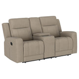 Brentwood 2-piece Upholstered Reclining Sofa Set Taupe | Beige | Taupe | 610281-S2
