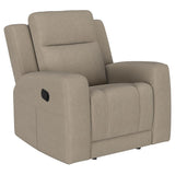 Brentwood 3-piece Upholstered Reclining Sofa Set Taupe | Beige | Taupe | 610281-S3