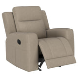 Brentwood 3-piece Upholstered Reclining Sofa Set Taupe | Beige | Taupe | 610281-S3