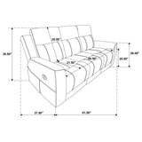 Brentwood 3-piece Upholstered Reclining Sofa Set Taupe | Beige | Taupe | 610281-S3