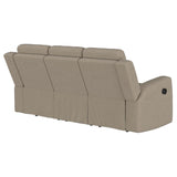 Brentwood Upholstered Motion Reclining Sofa Taupe | King | Beige | Taupe | 610281