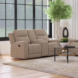 Brentwood Upholstered Motion Reclining Loveseat Taupe | Beige | Taupe | 610282