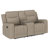 Brentwood Upholstered Motion Reclining Loveseat Taupe | Beige | Taupe | 610282