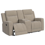 Brentwood Upholstered Motion Reclining Loveseat Taupe | Beige | Taupe | 610282