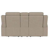 Brentwood Upholstered Motion Reclining Loveseat Taupe | Beige | Taupe | 610282