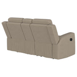 Brentwood Upholstered Motion Reclining Loveseat Taupe | Beige | Taupe | 610282