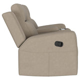 Brentwood Upholstered Motion Reclining Loveseat Taupe | Beige | Taupe | 610282
