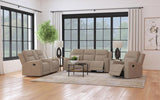 Brentwood Upholstered Motion Reclining Loveseat Taupe | Beige | Taupe | 610282