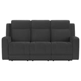 Brentwood Upholstered Motion Reclining Sofa Dark Charcoal | King | Grey | Dark Charcoal | 610284