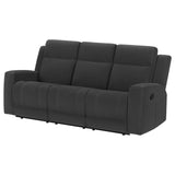 Brentwood Upholstered Motion Reclining Sofa Dark Charcoal | King | Grey | Dark Charcoal | 610284