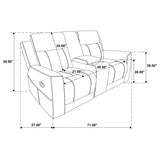 Brentwood Upholstered Reclining Loveseat Dark Charcoal | Grey | Dark Charcoal | 610285