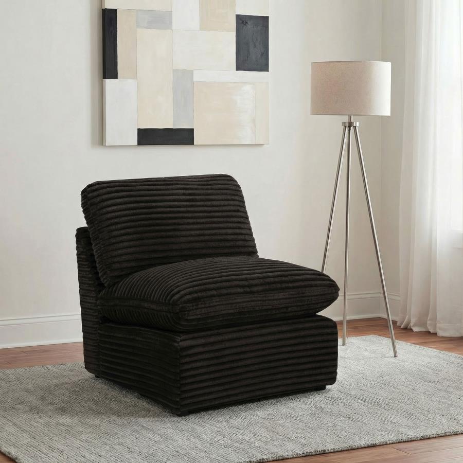 Collins Modular Armless Chair Chocolate Brown | Brown | Chocolate Brown | 610350AC