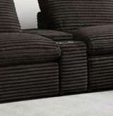 Collins Upholstered Modular Storage Console Chocolate Brown | Brown | Chocolate Brown | 610350CON