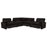 Collins 7-piece Modular Power Reclining Sectional Chocolate Brown | Brown | Chocolate Brown | 610350P-SETA