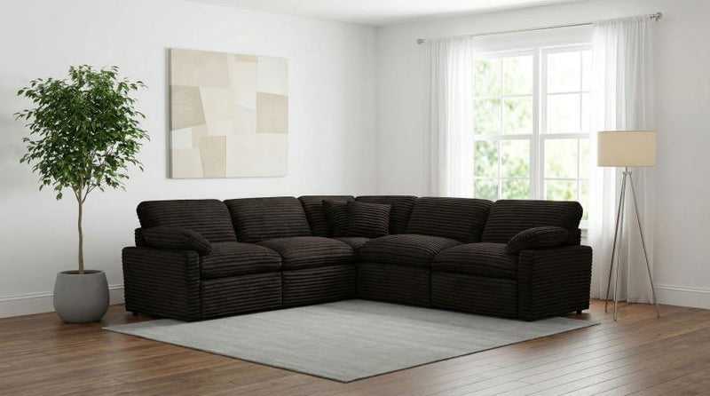 Collins 5-piece Modular Power Reclining Sectional Chocolate Brown