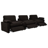 Collins 5-Piece Power Reclining Home Theater Seating Chocolate Brown | Brown | Chocolate Brown | 610351PT